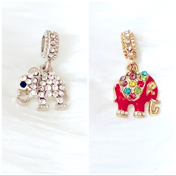 Unbranded Jewelry - One White Gemstone And One Red Elephant Bead